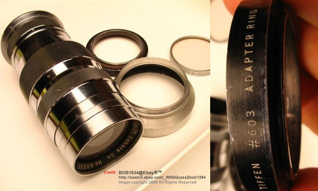 Tiffin # 603 Adapter ring   for Canon Senenar 135mm f/4