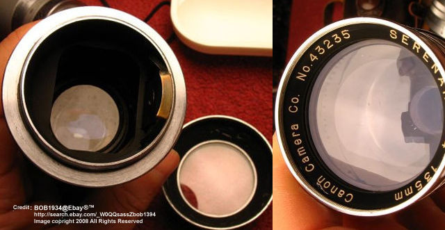 Canon Senenar 135mm f/4 front and rear mount