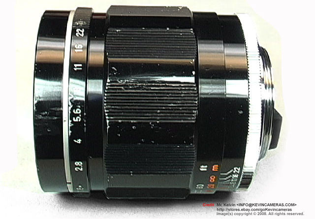 RF Canon 85mm f/1.8 telephoto lenses for rangefinder Canon cameras side view with DOF scales