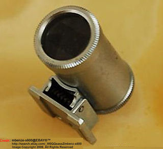 Rear view and base mounting shoe of rangefinder Optical Finder 85mm lenses