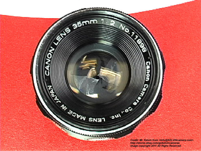 Canon Rangefinder 35mm f/2.0 wideangle lens FRONT VIEW