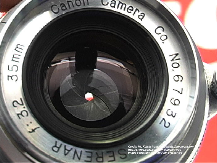 Canon SERENAR series wideangle lens 35mm f/3.2 - front lens element