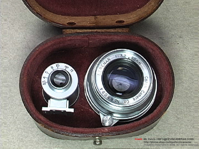 Canon Rangefinder 35mm f/3.2 SENERNAR wideangle lens FRONT AND Accessories VIEW