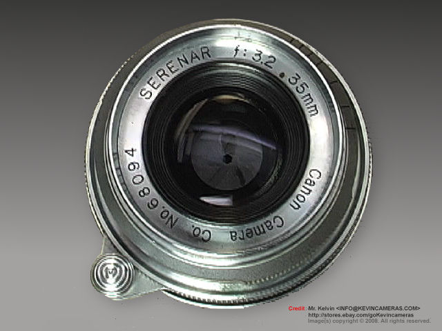 Canon Rangefinder RF 35mm f/3.2 SENERNAR wideangle lens FRONT VIEW