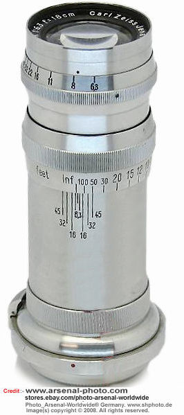 Carl Zeiss JENA Tele-Tessar 1:6.3 f=18cm (180mm f/6.3) in Contax Mount