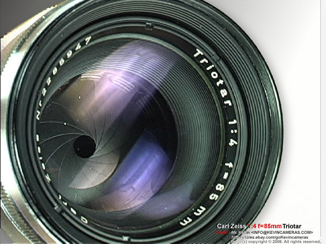 RF version Contax Carl Zeiss JENA Triotar  1:4 f=8.5cm  (85mm f/4.0) black
