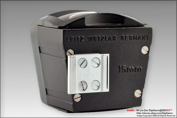 Rear / back view of the optical finder 15mm Carl Zeiss Hologon 15mm 1:8 for Leica -M cameras