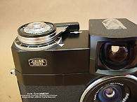The Zeiss IKON logo on a the Hologon ultrawide camera body