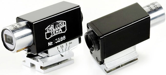 Zeiss Ikon  Finder 436/10, rare Contax finder for 5-18cm lenses, black / chrome version; approx. 
Year of produce: c.1939 