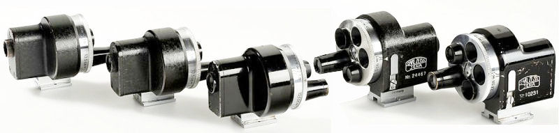 Zeiss-Ikon Universal Finder type 436/7; Pre-war Contax finders for 2.8-13.5cm lenses; black paint body), one with engraved: Germany on shoe); Approx. year of production: c.1938