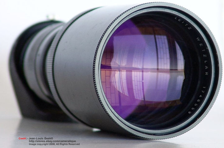 	LEICA TELYT  1:5 f=400mm (400mm f/5.0) Super Telephoto lens   front element view