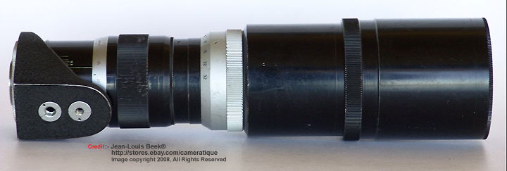 Leica 1:5 f=400mm TELYT Super telephoto lens Side view One
