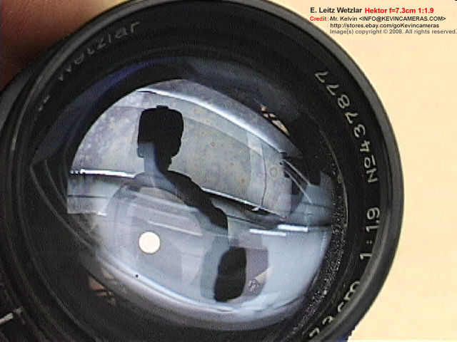 Reflextion of lens coating Leica Ernst Leitz Wetzlar HEKTOR f=7.3cm 1:1.9 (73mm f/1.9) short Telephoto Lens 