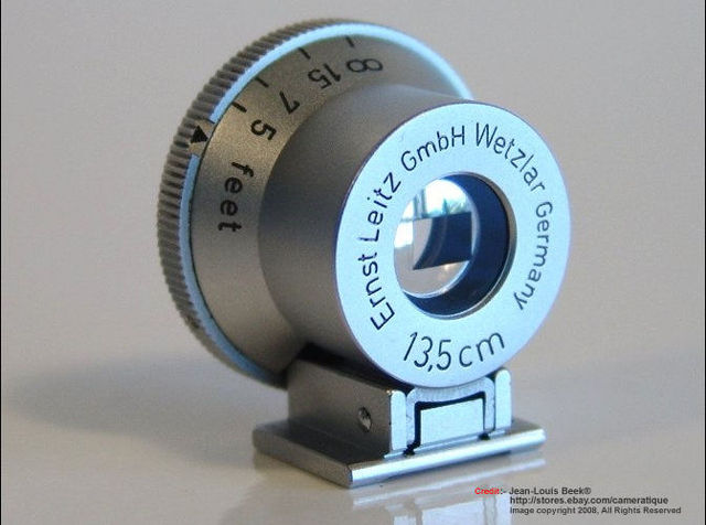 Leitz / Leica Brightline Optical Finder 13.5cm / 135mm Telephoto lenses 