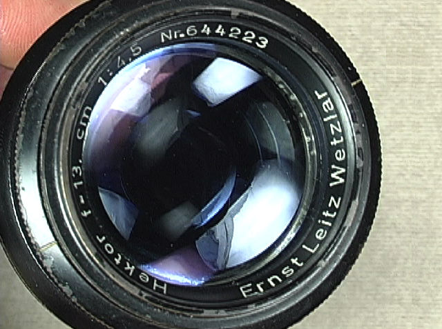 Leica Ernst Leitz Wetzlar Hektor f=13.5cm 1:4.5 (135mm f/4.5) telephoto lens SM front section