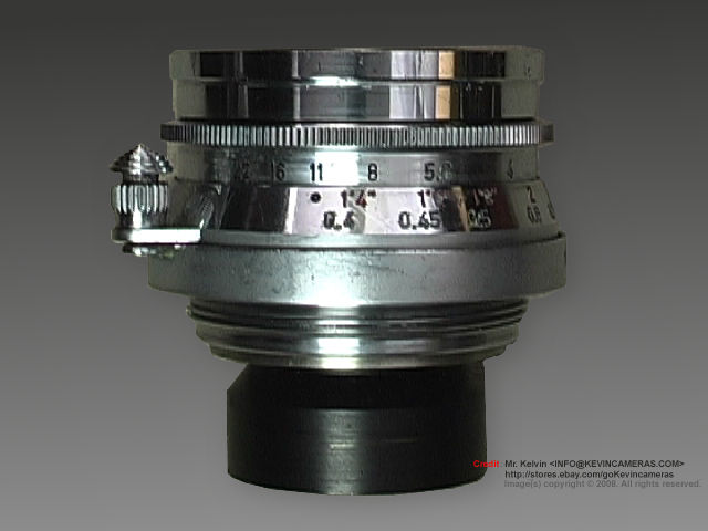 Leica Super Augulon 1:4.0 f=21mm (21mm f/4.0) Side view with lens tube