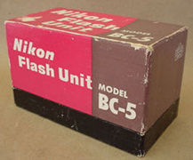 older pack, box design for Nikon flash unit BC-5 fan type flash / speedlights