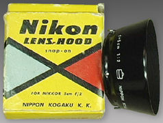 yellow, box lens hood cases, box for rangefinder Nikon RF cameras