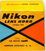 newer colorful packing box for lens hood for rangefinder Nikon RF cameras