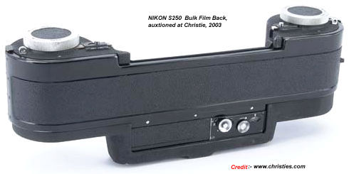 NIKON S250 Motor Drive w/Bulk Film Back auctioned by Christie 