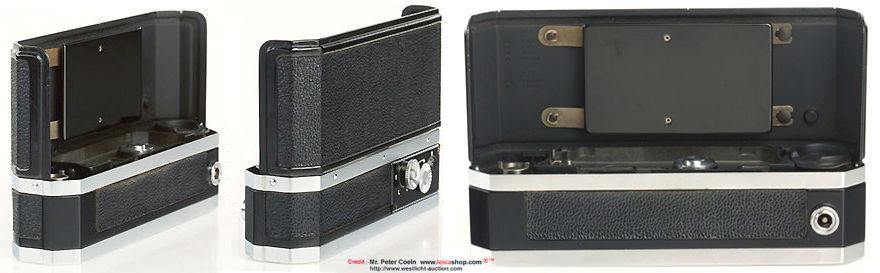 Side views and rear view of the half frame Nikon S72 motor drive