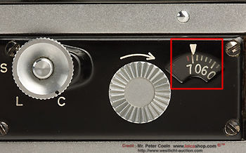 Control panel of the Nikon S72 electrc motor drive unit for rangefinder half frame Nikon S3M