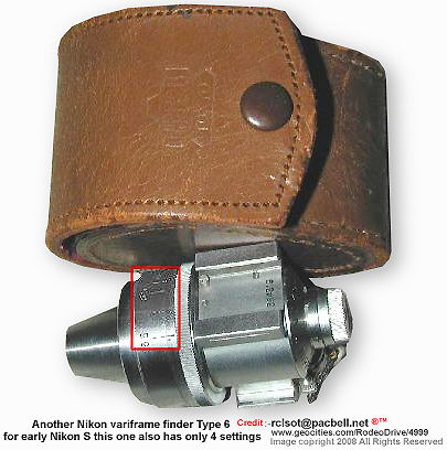 Another Nikon variframe finder Type 6 for early Nikon S this one also has only 4 settings w/ original case