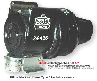 Nikon black variframe Type 8 for Leica camera
