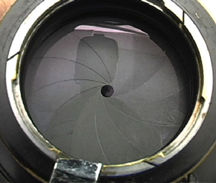 Rear exposed lens element for  Nikkor-H 1:2.5 f=18cm (180mm f/2.5) Telephoto lens for rangefinder Nikon cameras