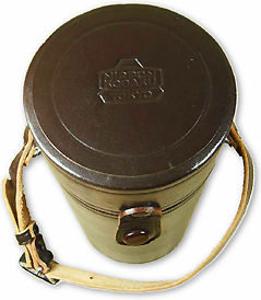 Original leather lens case for  Nikon (Nippon Kogaku K.K.) RF Nikkor-Q 1:4.0 f=25cm (250mm f/4.0) telephoto lens  