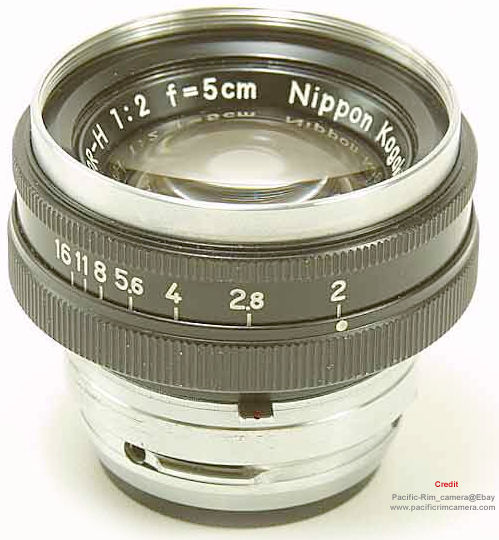 RF Nikkor-H 5cm f/2.0 (50mm f/2.0) Nippon Kogaku (Nikon) Standard lens