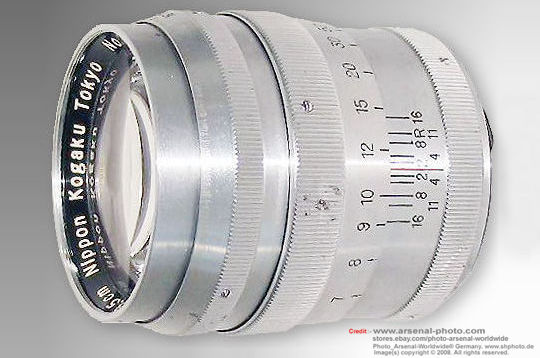 A rare and well taken shot of LEica SM mount  Nikkor-P 1:2 f=8.5cm telephoto lens for Nikon rangefinder cameras