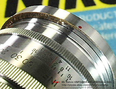 The distance scales and focusing ring (Chrome) version of  Nikkor-P 1:2 f=8.5cm telephoto lens for Nikon rangefinder cameras