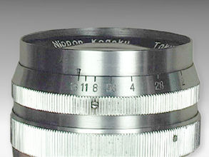 Front section of an early LEICA SM mount Nikkor-P 85mm f/2.0 lens