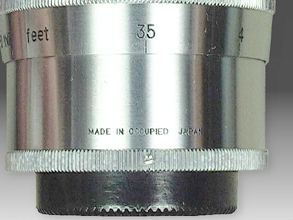 Made in Occupised japan symbol on the Leica SM model of Nikkor-P 85mm