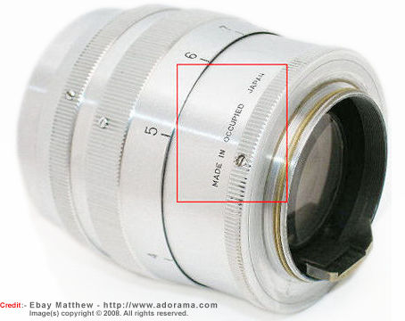 Made in Occupised Japan (MIOJ) Leica SM Nikkor-P 1:2 f= 8.5cm