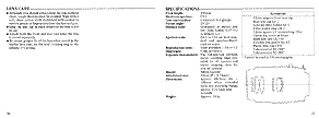 Instruction Manual UV-Nikkor 105mm f/4.0 page 9 - Technical Specification