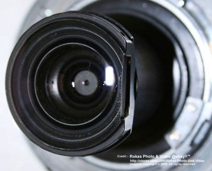 The rear lens mount section of the Nikkor-O 2.1cm f/4 F-Mount version