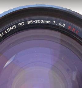 Canon FD 85-300mm f/4.5 S.S.C. zoom front lens element