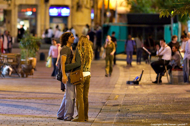 Couple @ Land of conflicts, Jerusalem by  Damon Lynch