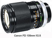 Canon original FD 135mm f/2.5 S.C. Telelphoto lens