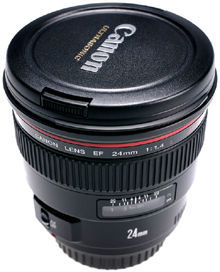 Vertical view for fast speed Canon EF 24mm f/1.4L ultrawideangle lens