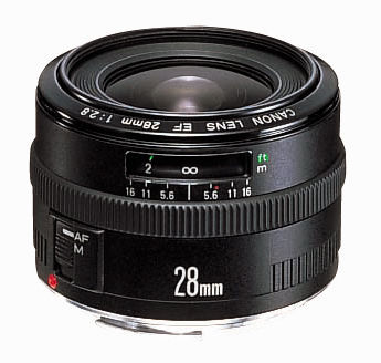 Canon EF 28mm f/2.8 wideangle lens