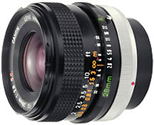 OLd Canon FD 28mm f/2.8 S.C. wideangle lens