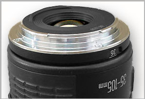 Stainless steel lens mount of older version