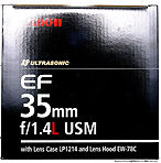 Box for Canon EF 35mm f/1.4L wideangle lens
