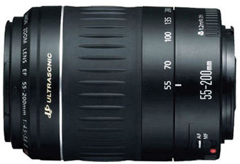 Canon 55-200mm f/4.5~5.6 USM Side view