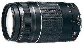Side view of Canon version of 75-300mm f/4-5.6 III  