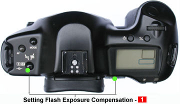Canon EOS-1N, Flash Exposure Compensation Step 1