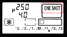 LCD display for ONE SHOT AF